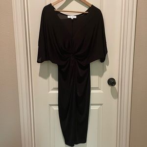 Sexy Black waist knot dress